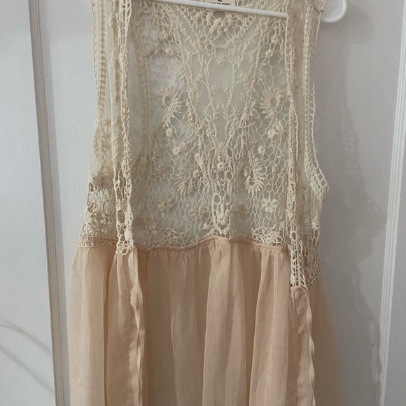 Nude Crochet and sheer vest! - Picture 2 of 2